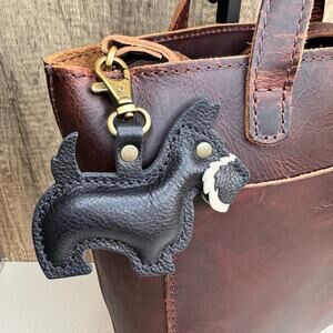 Portland Leather Dog Purse Charm FAST SHIP REMY Dog SCOTTIE DOG Keychain